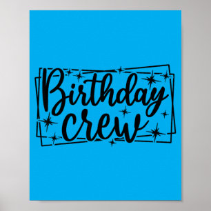 Poster Equipe de Aniversário Combinando Homens Mulheres C