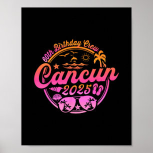 Poster Equipe de Aniversário de 60 anos de Cancun Férias