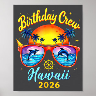 Poster Equipe de Aniversário Férias Havaí 2026 Cruzeiro V