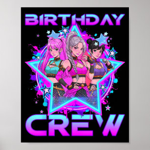 Poster Equipe de Aniversário K Pop Crianças Garotas K-pop