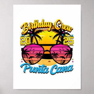 Poster Equipe de Aniversário Punta Retro Cana 2025 Pôr do