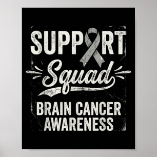Poster Equipe de apoio conscientização tumor cerebral cân
