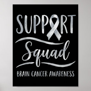 Poster Equipe de apoio conscientização tumor cerebral can