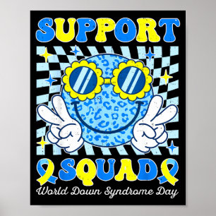 Poster Equipe de apoio mundial conscientização síndrome d