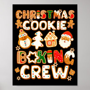 Poster Equipe de Assar Biscoitos Natal Divertido Amantes