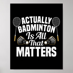 Poster Equipe de Badminton Partida S Peteca Jogador de Ba