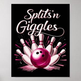 Poster Equipe de Boliche Divertidas Divisões e Risadas Jo
