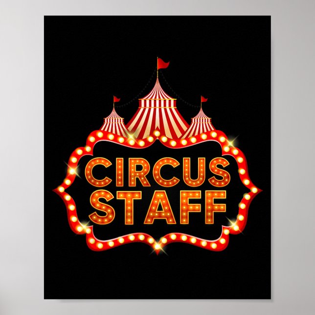 Poster Equipe de Circo Fantasia Carnaval Festa de Hallowe (Frente)