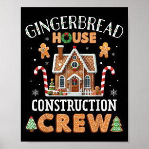 Poster Equipe de Construção de Casa de Biscoito de Gengib