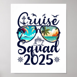 Poster Equipe de Cruzeiro 2025 Férias de Verão Família Co