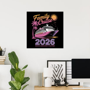 Poster Equipe de Cruzeiro Familiar 2026 Viagem Correspond