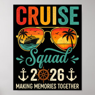 Poster Equipe de cruzeiro férias de verão de 2026 família