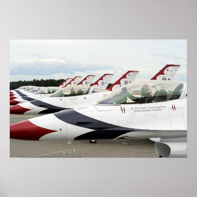 Poster Equipe de Demonstração de Voo de Thunderbird (Frente)