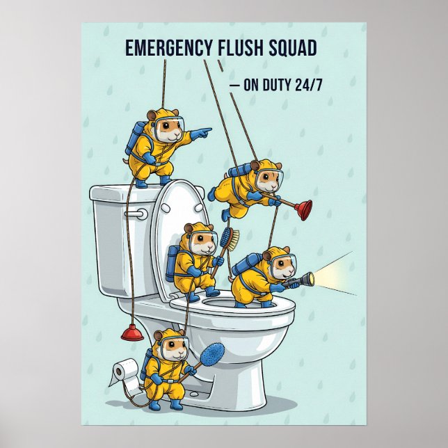 Poster Equipe de Descarga de Emergência (Frente)