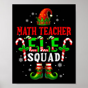 Poster Equipe de Elfo Professor de Matemática Chapéu de E