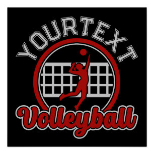 Pôster Equipe de Esportes de Ataque à Bola de Spike de NO