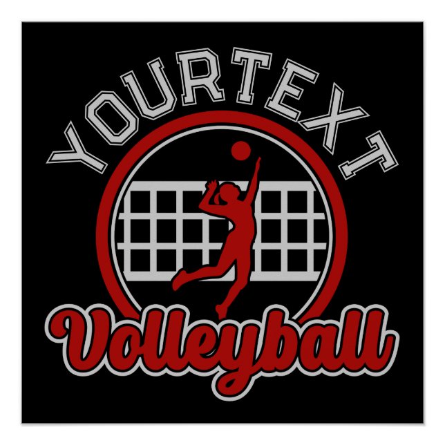 Pôster Equipe de Esportes de Ataque à Bola de Spike de NO (Frente)