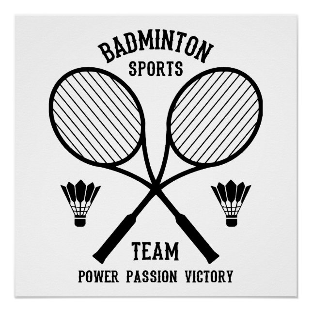 Pôster Equipe de Esportes de Badminton (Frente)