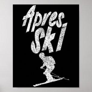 Poster Equipe de Festa Apres Esqui Tripulação Esqui Cerve