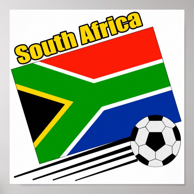 Pôster Equipe de futebol da África do Sul (Frente)
