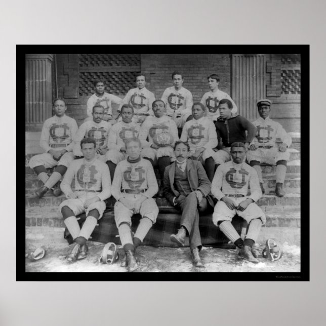 Pôster Equipe de futebol da Universidade Claflin, SC 1895 (Frente)