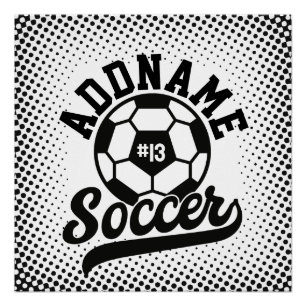 Pôster Equipe de futebol Personalizada do ADD NAME do jog
