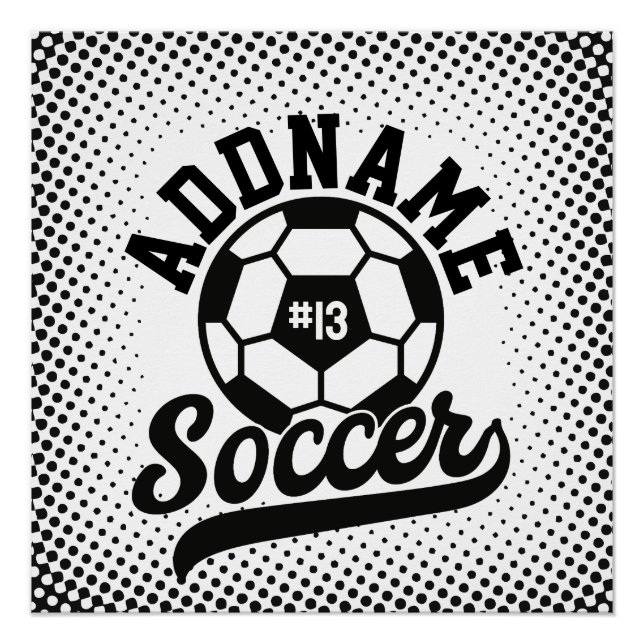 Pôster Equipe de futebol Personalizada do ADD NAME do jog (Frente)