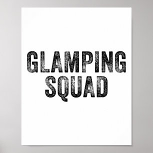 Poster Equipe de Glamping Divertida Camiseta Combinando F
