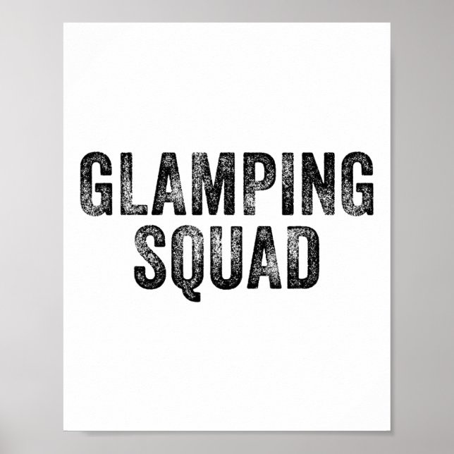 Poster Equipe de Glamping Divertida Camiseta Combinando F (Frente)