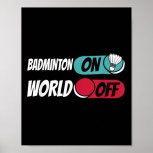 Poster Equipe de jogador de badminton shuttle badminton n