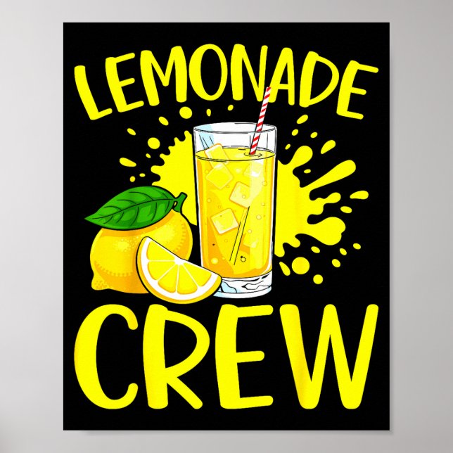 Poster Equipe de Limonada Amante de Suco de Limão Bebida  (Frente)