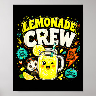 Poster Equipe de limonada engraçada crianças fofas barrac