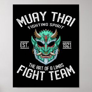 Poster Equipe de Luta do Demônio Oni do Muay Thai - Nak M