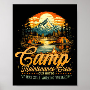 Poster Equipe de manutenção do acampamento masculino esta