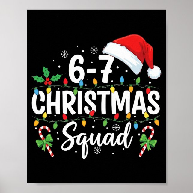 Poster Equipe de Natal 6-7 Divertida 67 Seis Sete Meme Na (Frente)