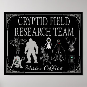 Poster Equipe de Pesquisa Cryptid Field - Escritório Prin