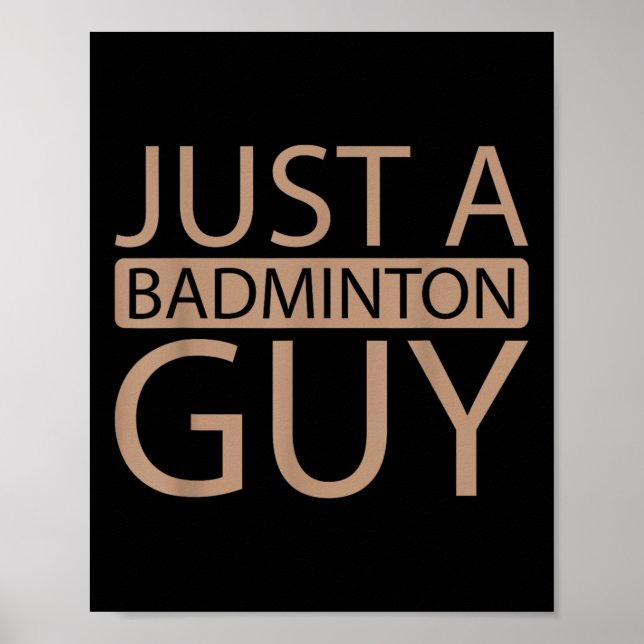 Poster Equipe de Peteca de Badminton - Jogador Apenas Um  (Frente)