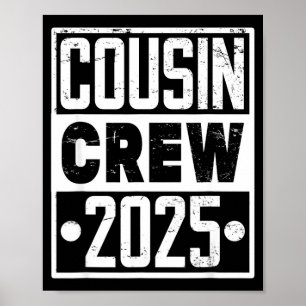 Poster Equipe de Primos 2025 Design Vintage Família Combi