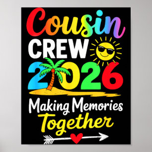 Poster Equipe de primos 2026 criando memórias família com