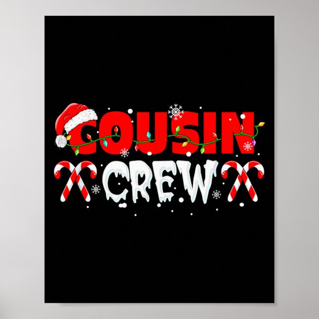 Poster Equipe de Primos Árvore de Natal Correspondência C (Frente)