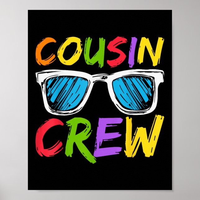 Poster Equipe de Primos Família Combinando Primos Meninos (Frente)