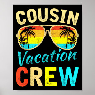 Poster Equipe de primos férias em família férias de verão