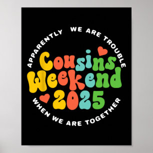 Poster Equipe de Primos Fim de Semana de Férias em Famíli