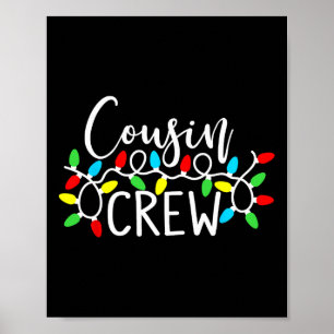 Poster Equipe de Primos Natal Luzes de Natal Família Comb