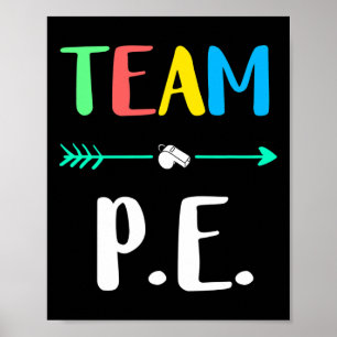 Poster Equipe de professor de educação física da escola P
