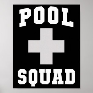 Poster Equipe de resgate de piscina fofa despacha salva-v