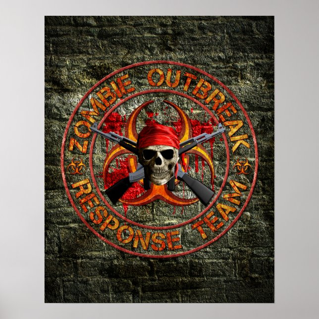 Poster Equipe de Resposta Zombie (Frente)