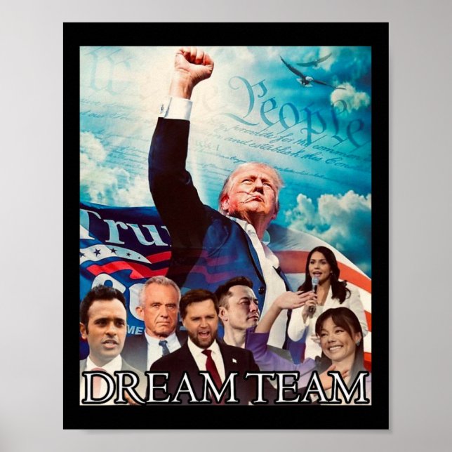 Poster Equipe de Sonhos Trump 2024 (Frente)
