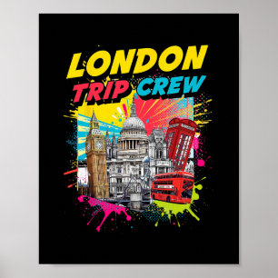 Poster Equipe de Viagem a Londres Inglaterra Férias Torre