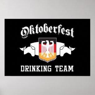 Pôster Equipe do bebendo Oktoberfest